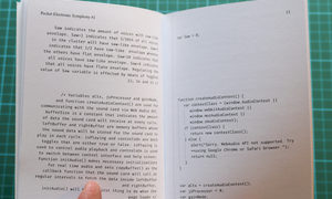 Pocket Electronic Symphony booklet, page spread